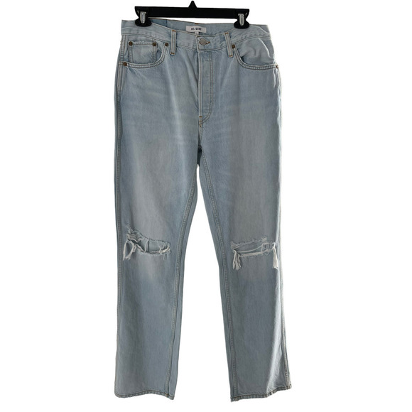 NWT $295 RE/DONE 90S HIGH RISE LOOSE BLEACH DESTROY JEANS - Picture 2 of 12